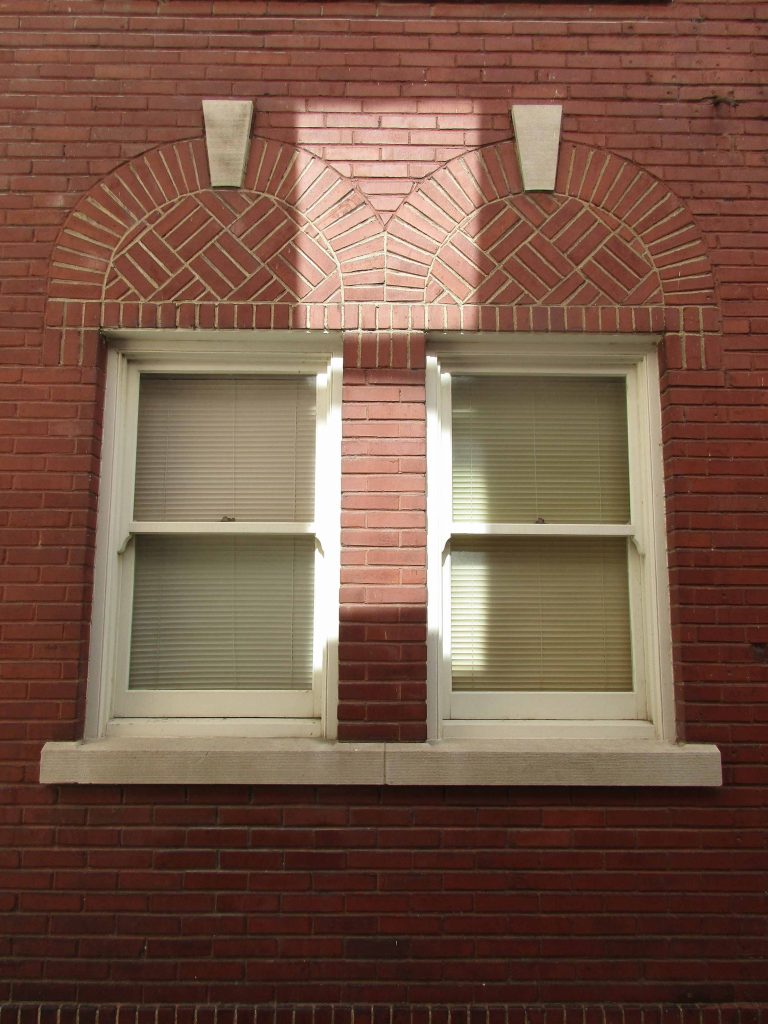 Windows of NewBo Fire Station, Cedar Rapids Iowa